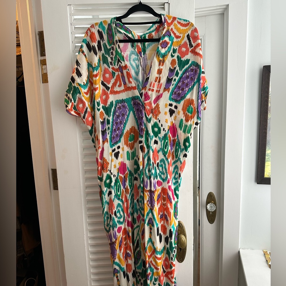 Zara multicolor print caftan size small